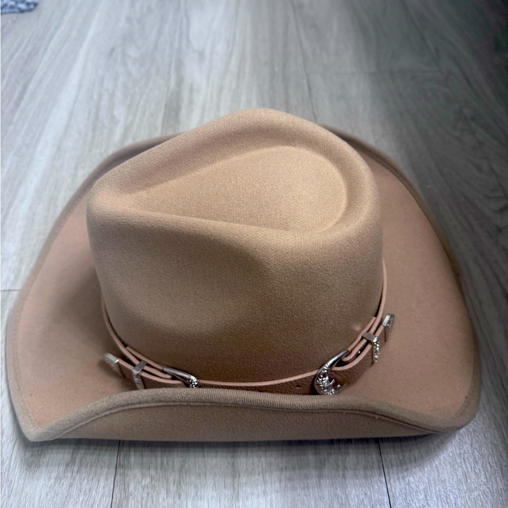 Forever 21 Tan Felt Cowboy Hat – Western Style, 58 cm